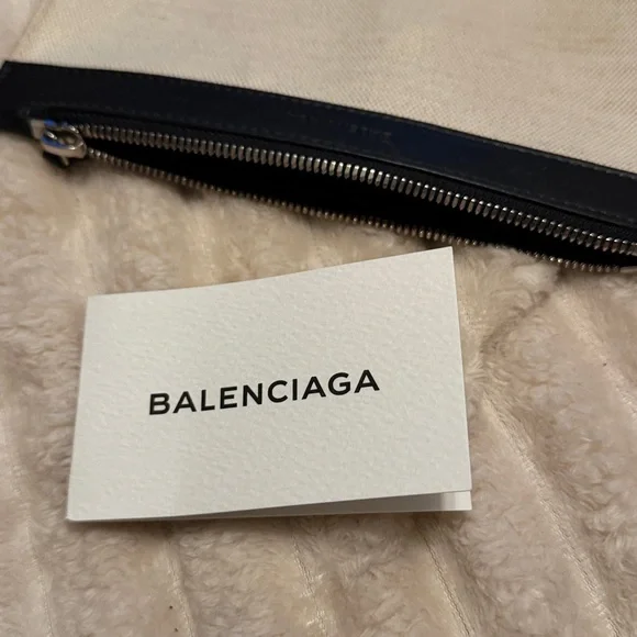 Cotton Canvas Satin Calfskin S Navy Cabas Natural Black - Picture 8 of 10